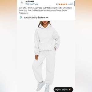 Amazon white sweatsuit